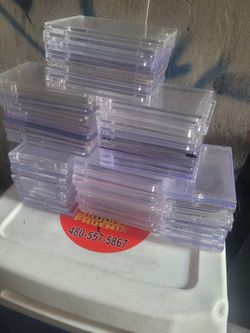 60 Clear magnetic card cases