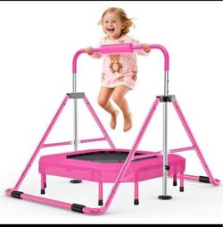 Kids Gymnastics Bar Foldable & Adjustable 35"-51", Safe Padded Gymnastics Bar for Kids, Sturdy 145 l