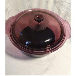 Corning Vision Cranberry Non-stick 5 L (Quarts) Dutch Oven with Lid