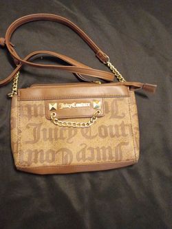 Juicy Couture Brown Monogram Crossbody Bag