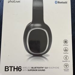 photive™ Bluetooth® HD Sound Deep Bass Bluetooth® 5.0 BTH6 WIRELESS BLUETOOTH® 5.0 HEADPHONE WITH SUPERIOR SOUND Up to 33ft. Distance