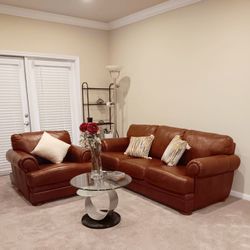 Burgundy Leather Furniture Living Room Set