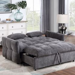 Gray Futon Sofa 