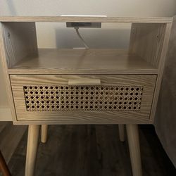 Nightstand/ End table with built in outlet