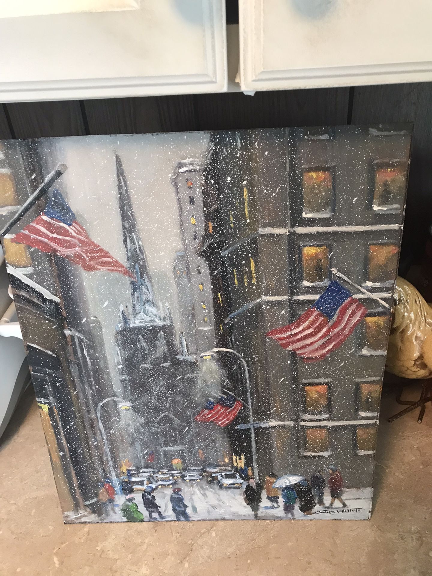 Painting Of New York City Street Scene