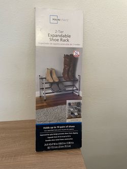 2 Tier expandable shoe rack Hilda up to 10 pair of shoes.