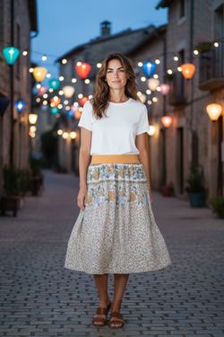 Shein Ditsy Floral Bohemian Style Skirt