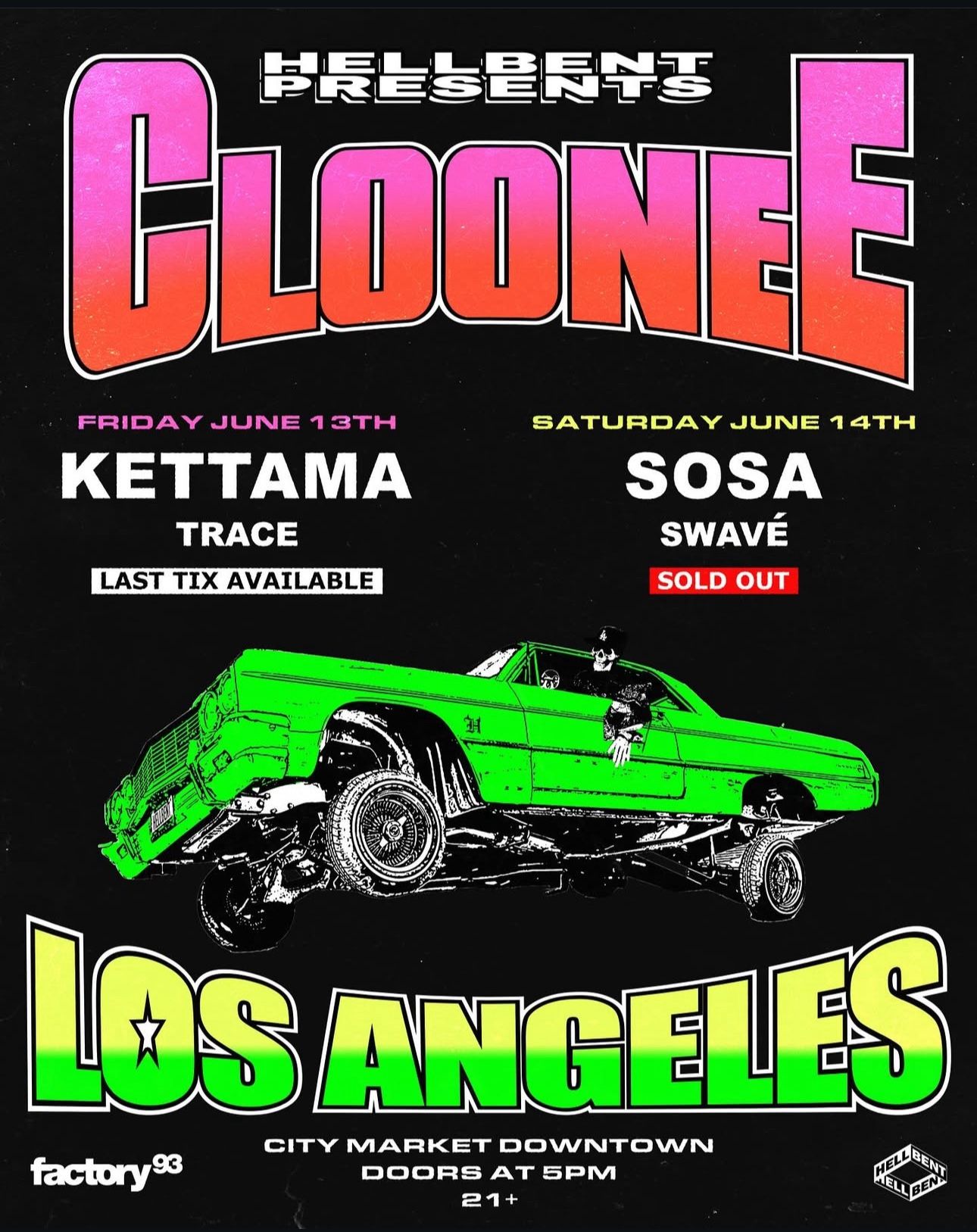 CLOONE FRIDAY TICKETS