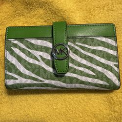 Mk Striped Wallet