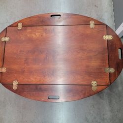 VINTAGE Hinged Mahogany Butlers Tray Table