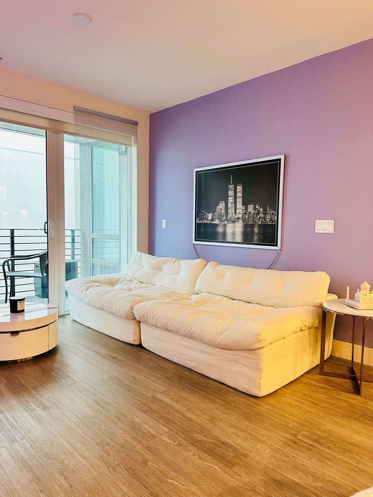 Teddy Cloud sleeper Sofa 108 Inch Deep, Comfortable and Cozy Oversized , Modular Sectional , couch , Color white