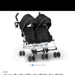 Jeep TurboGlyde Side By Side Stroller/ Jeep/ Kids/ Twins/ Travel/ Double/ Stroller/ New