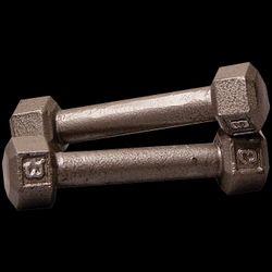 Pair of 3 pound dumbbells