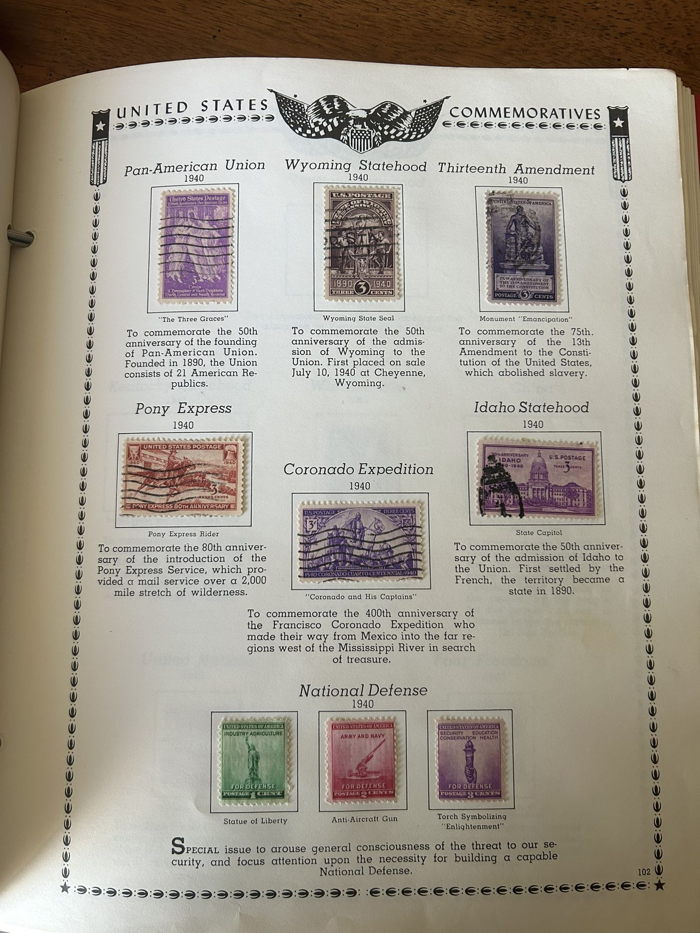 Postage Stamp Album With Approximately 390 Stamps