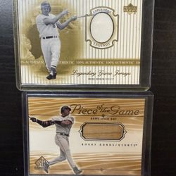 ⚾ Game-Used Memorabilia Cards – 2 Legend Lot!