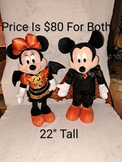 Mickey And Minnie Mouse Halloween Door Greeters In Excellent New Condition Both For 1 Price