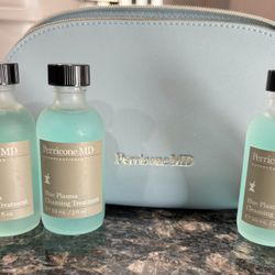 NEW PERRICONE MD BLUE PLASMA CLEANSING TREATMENT 3 PIECE SET IN BRANDED BAG $25!!!