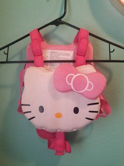 Hello Kitty floaty vest...Fits up to 40-50 pound kid...Great condition!