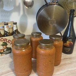 Home Made Authentic Napoli Style Red Sauce And Vodka Sauce 
