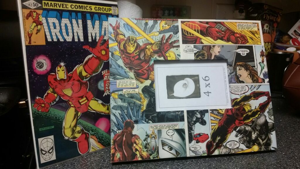 Ironman Picture Frame Comic Book Art Superhero Avengers 4x6 Signed Art