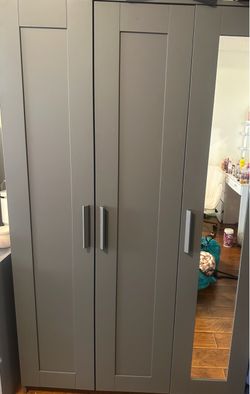 Gray ikea closet