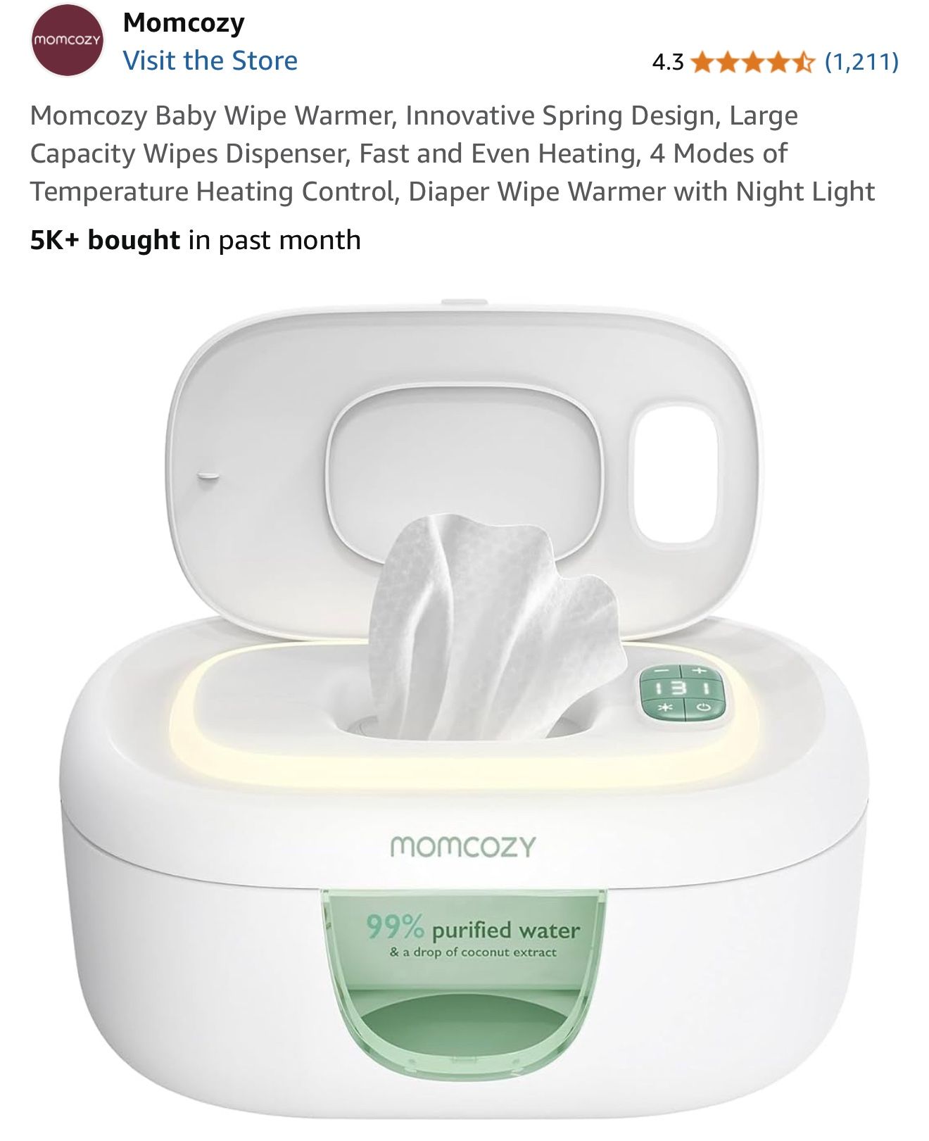 Momcozy Wipe Warmer 