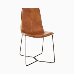 West Elm Slope Saddle Leather Dining Chair (set of 6)
