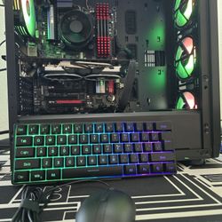 Gaming computer pc desktop intel i7, rx 580 4gb, 16 gb ram, ssd, hdd, wifi argb bundle