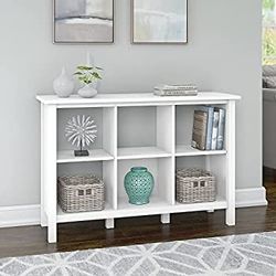 Bush Furniture Broadview 6 Cube Storage Bookcase in Pure White 