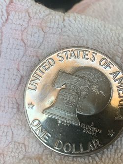 EISENHOWER BICENTENNIAL DOLLAR,  RARE  “S” MINT SILVER CLAD PROOF DOLLAR