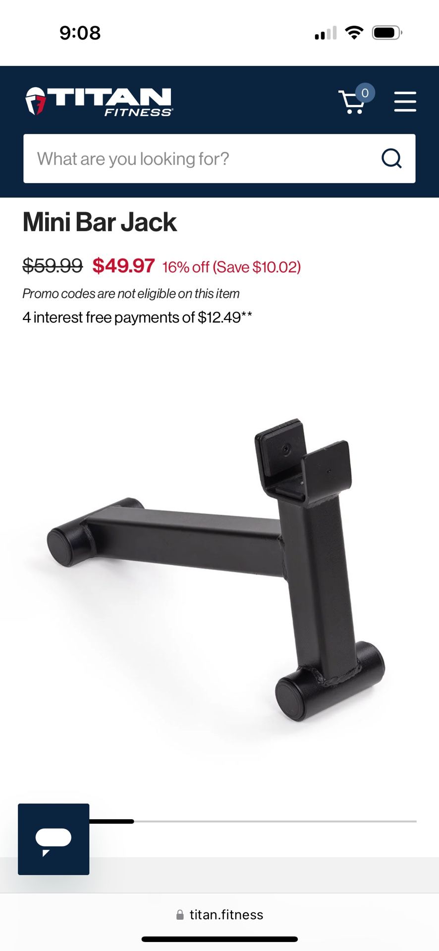 Titan Fitness Mini Bar Jack