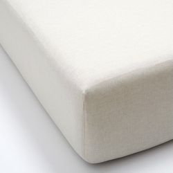 Pottery Barn Queen Belgian Flax Fitted Sheet (Flax)