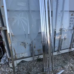 Puerta De Baño De Cristal Con Marcos De Aluminio 