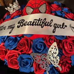 50 Count Spiderman Valentine’s Day Foam Flowers Arrangement 