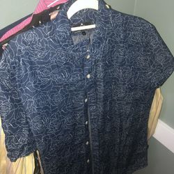 Graphic Button Up
