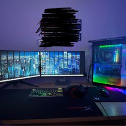 Full Gaming PC Setup – i9 9900K / RTX 2080 / Dual Monitors / Ducky Keyboard / HyperX Gear 
