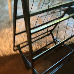 Two  Black Metal Folding , Single Beds  (both For $40)