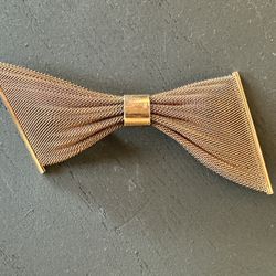 70’s Mesh Bow Brooch - retro - Vintage 