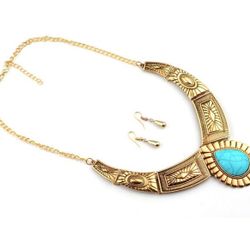 The Mayan Goddess Turquoise Necklace Set