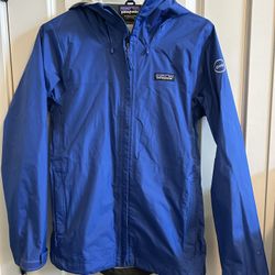 Patagonia Jacket Womens XS Blue Torrentshell Full Zip Hooded