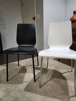 White and black chairs
