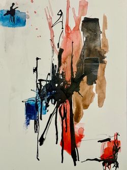 Original Abstract Artwork — Ink & Mixed Media on Fabriano Hot Press Paper
