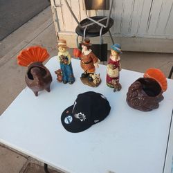 Adorable Thanksgiving Statues 12 In Tall