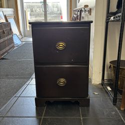 Vintage Dark Wood Cabinet 