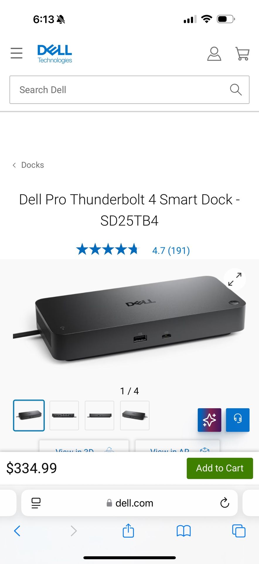 DELL Pro Thunderbolt 4 Smart Docking Station