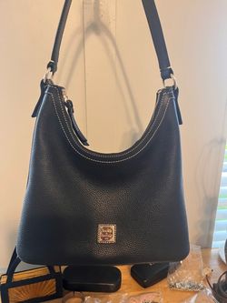 Dooney & Bourke Black Pebble Leather Hobo Bag