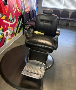 BarberPub   Vintage   Barber   Chair   Reclining Salon   Chair   with   Headrest   &   Footrest
