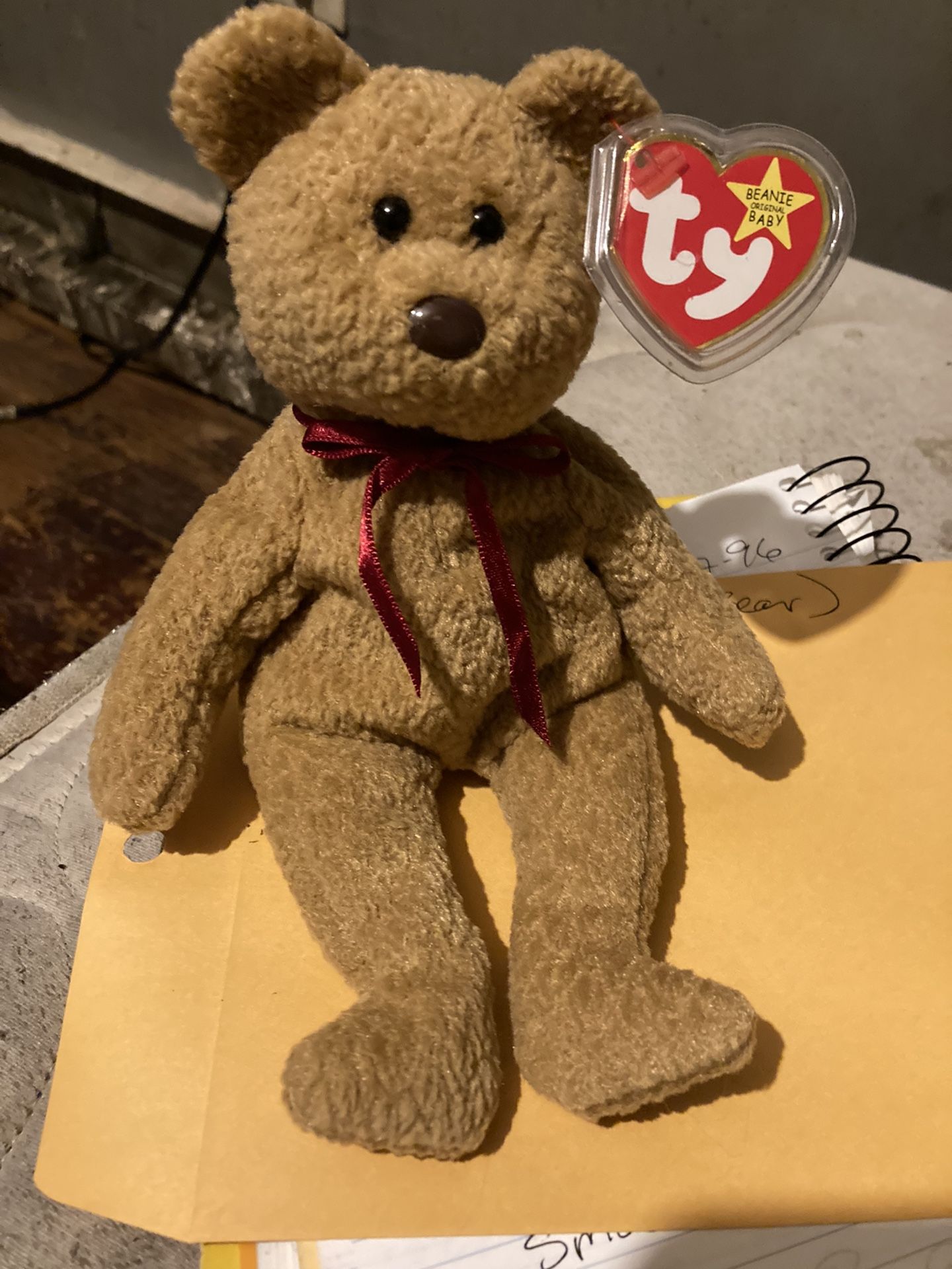 Curly the bear rare beanie baby