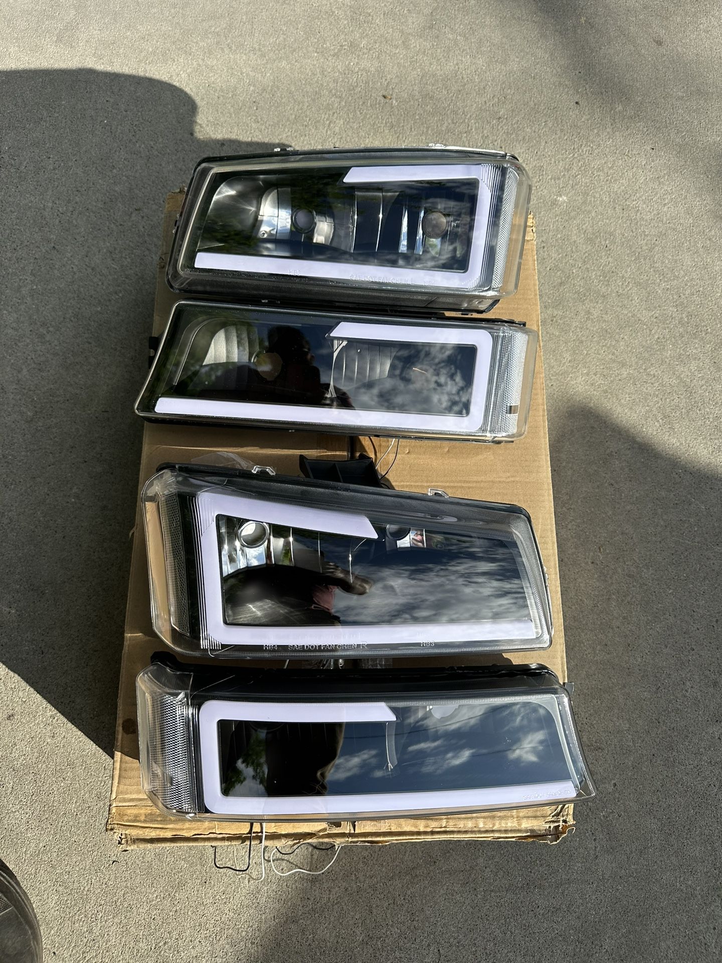New Chevy Silverado LED Strip Headlights 03-06