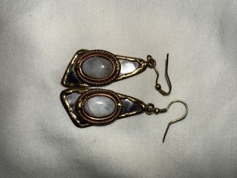 Earrings With Moon Stone 
